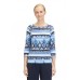 Betty Barclay - 2024 2012 T-shirt 3/4 mouwen print blauw lila wit zwart.